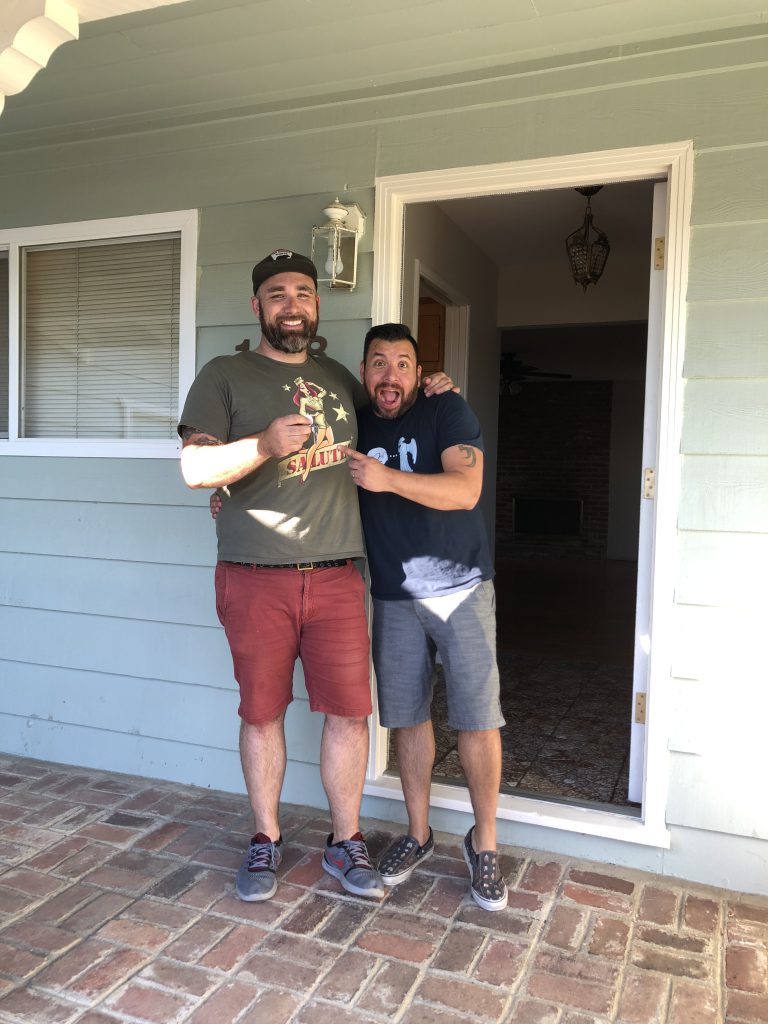 Mike & Steve get the keys to their new house